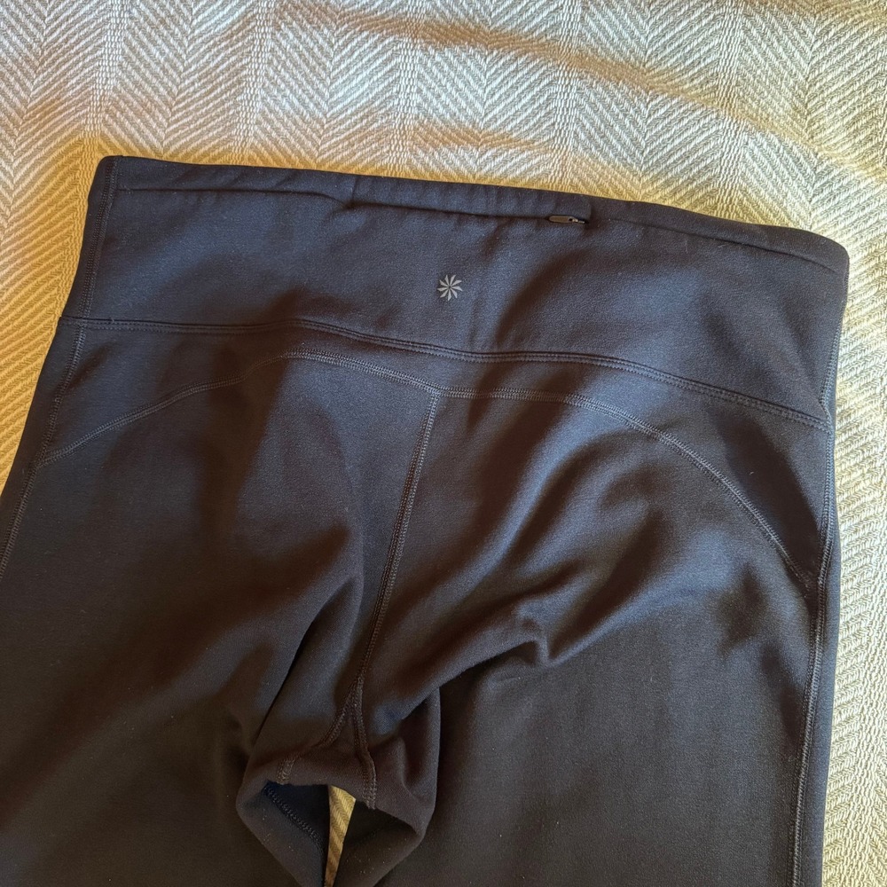 Athleta Altitude Tight Black Fleece Lined High Rise Leggings Womens XL 486203 - Picture 4 of 11